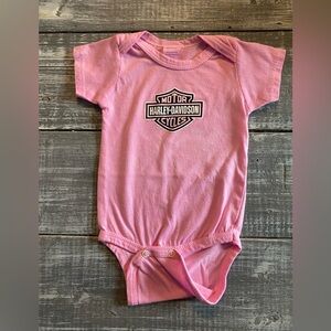 Max Grey 12 month onesie with graphic Harley Davidson print